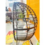 Evora Black Standing Egg Chair