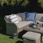 LG Outdoor Monte Carlo Sand Compact Dining Modular with Adjustable Table