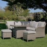 LG Outdoor Monte Carlo Sand Compact Dining Modular with Adjustable Table