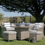 LG Outdoor Monte Carlo Sand Compact Dining Modular with Adjustable Table