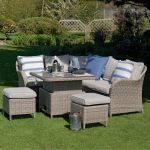 LG Outdoor Monte Carlo Sand Compact Dining Modular with Adjustable Table