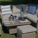 LG Outdoor Monte Carlo Sand Compact Dining Modular with Adjustable Table