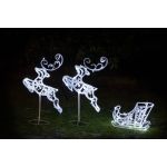 Noma Acrylic Flying Reindeer and Sleigh