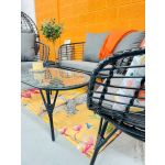 Evora Black Lounge Set