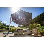 Hartman Caribbean Round 3.5m LED Cantilever Parasol & Base