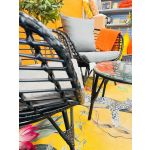 Evora Black Bistro Set