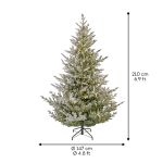 Everlands Norway Spruce Snowy Pre-Lit 7ft Christmas Tree