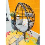 Evora Black Standing Egg Chair