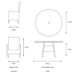 LG Outdoor Monte Carlo Sand 4 Seat Dining Set