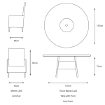 LG Outdoor Monte Carlo Sand 6 Seat Dining Set