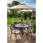 Hartman Amalfi Round 4 Seat Set with Parasol