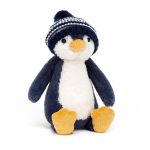 Jellycat Bashful Bobble Hat Penguin Navy