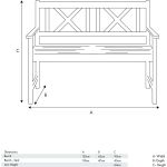 Cambridge Light Teak 2 Seat Bench