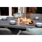 Supremo Catalan Rectangular Six Seat Set with Fire Pit Table