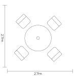 Hartman Eton 4 Seat Dining Set