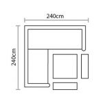 Lazia Mini Modular Dining with Adjustable Table Set 