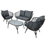 Evora Black Lounge Set