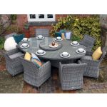 Supremo Rydal Oval 8 Seat Dining Set with Parasol