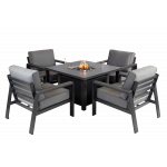 Supremo Melbury Four Seat Lounge with Fire Pit 
