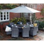 Supremo Rydal Oval 8 Seat Dining Set with Parasol