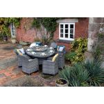 Supremo Rydal Oval 8 Seat Dining Set with Parasol