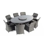 Supremo Rydal Oval 8 Seat Dining Set with Parasol