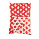 Ziggle Red & White Stars Chenille Blanket