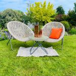 Faux Rattan Folding Lounge Set