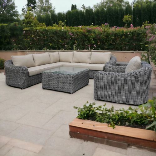 Carmel Corner Sofa with Table and Armchair