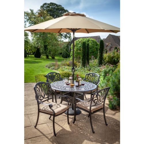 Hartman Amalfi Round 4 Seat Set with Parasol