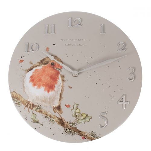 Wrendale Woodland Robin Wall Clock