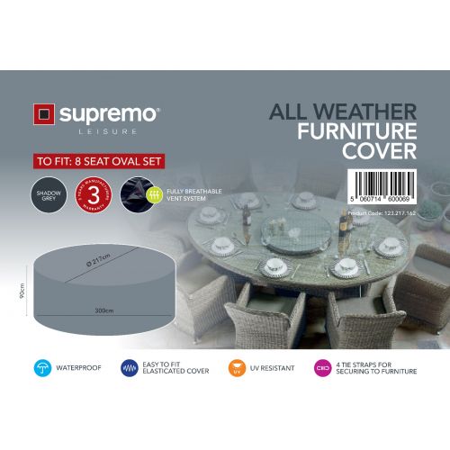 Supremo Oval Eight Seat Set Furniture Cover