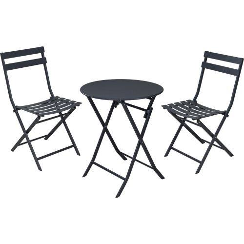 Grey Metal Bistro Set