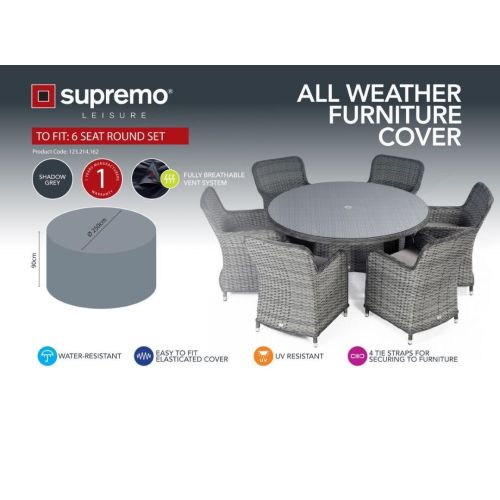 Supremo Round Six Seat Set Furniture Cover