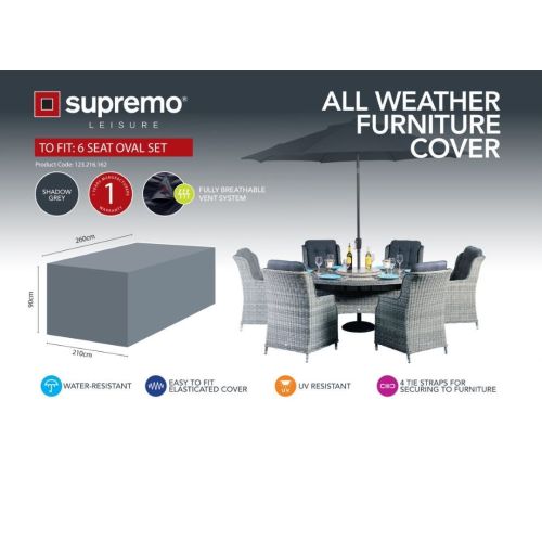 Supremo Oval Six Seat Furniture Cover