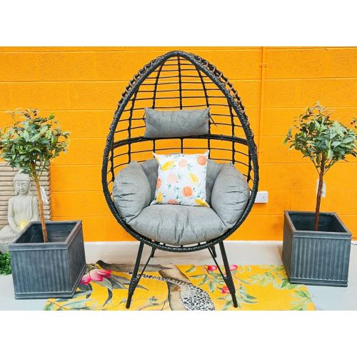Evora Black Standing Egg Chair