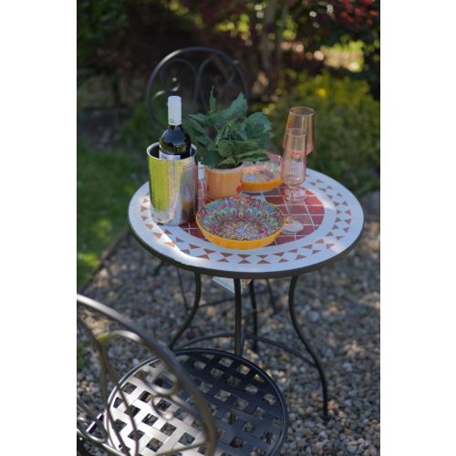 Siena Red Mosaic Bistro Set
