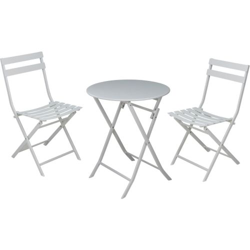 White Metal Bistro Set