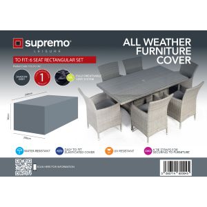 Supremo Rectangular Six Seat Furniture Cover