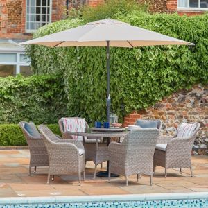 LG Outdoor Monte Carlo Sand 6 Seat Dining Set