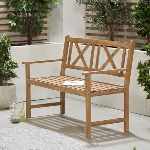 Cambridge Light Teak 2 Seat Bench