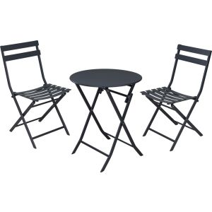 Grey Metal Bistro Set
