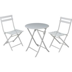 White Metal Bistro Set